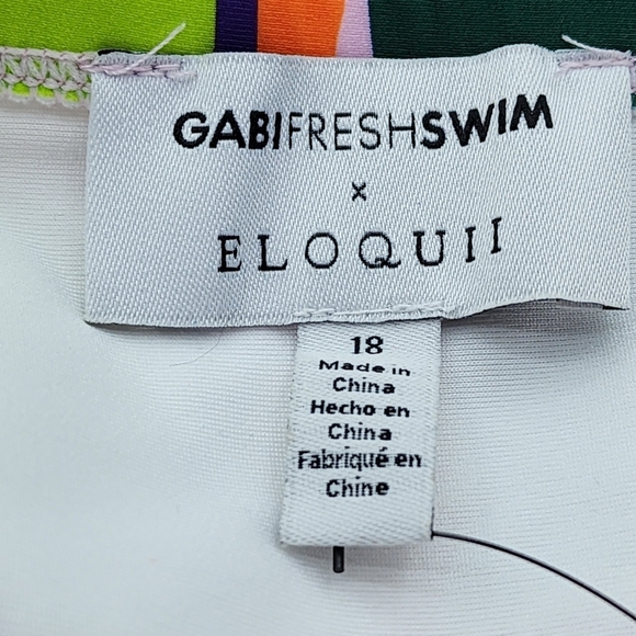 Gabi Fresh Swim x ELOQUII Women's V-Front High Waisted Bikini Bottom - 18 - Picture 4 of 8